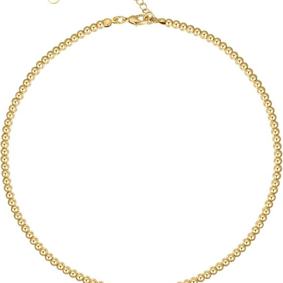 14K Gold Plated Dainty Choker Necklace for Women & Girls | Snake, Cuban Link, Pa - Picture 1 of 8